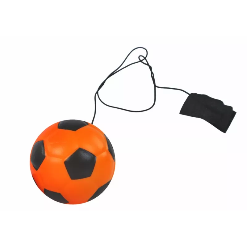 LEAN TOYS Balón de fútbol de PU con goma de borrar jojo para saltar, 6 cm, Naranja