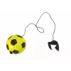 LEAN TOYS Balón de fútbol de PU con goma de borrar yoyó para botar, 6 cm, amarillo