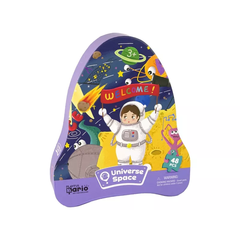 LEAN TOYS Puzzle Espacio OVNI Planetas 48 Piezas