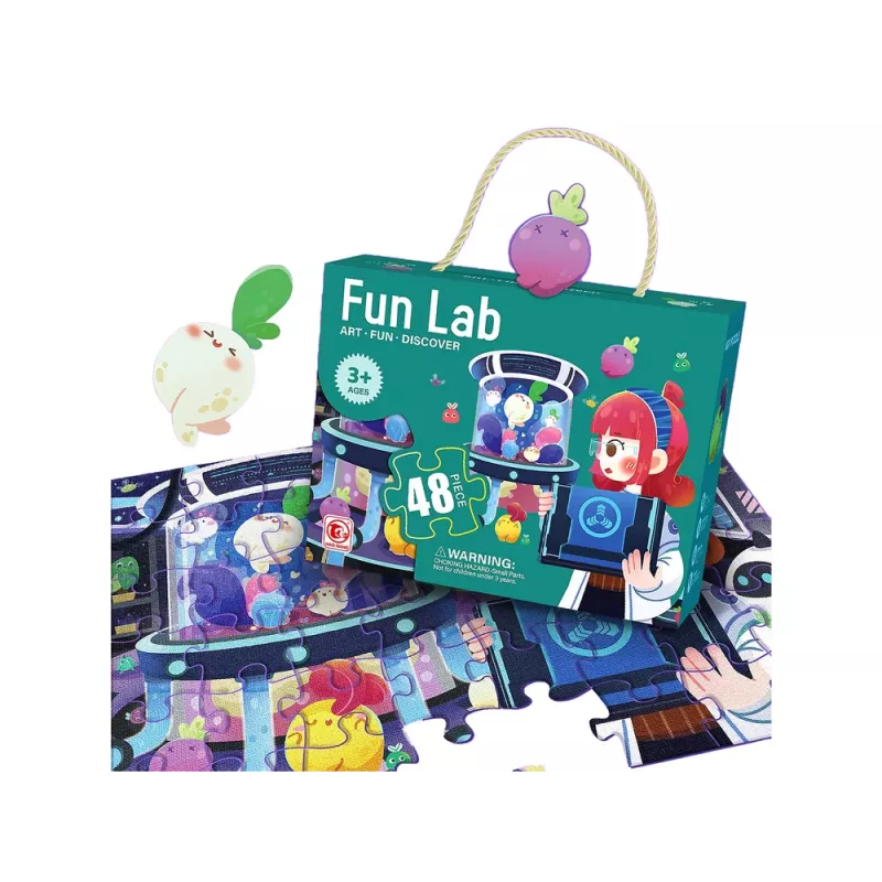 LEAN TOYS Puzzles para niños Puzzle Laboratorio 48 piezas