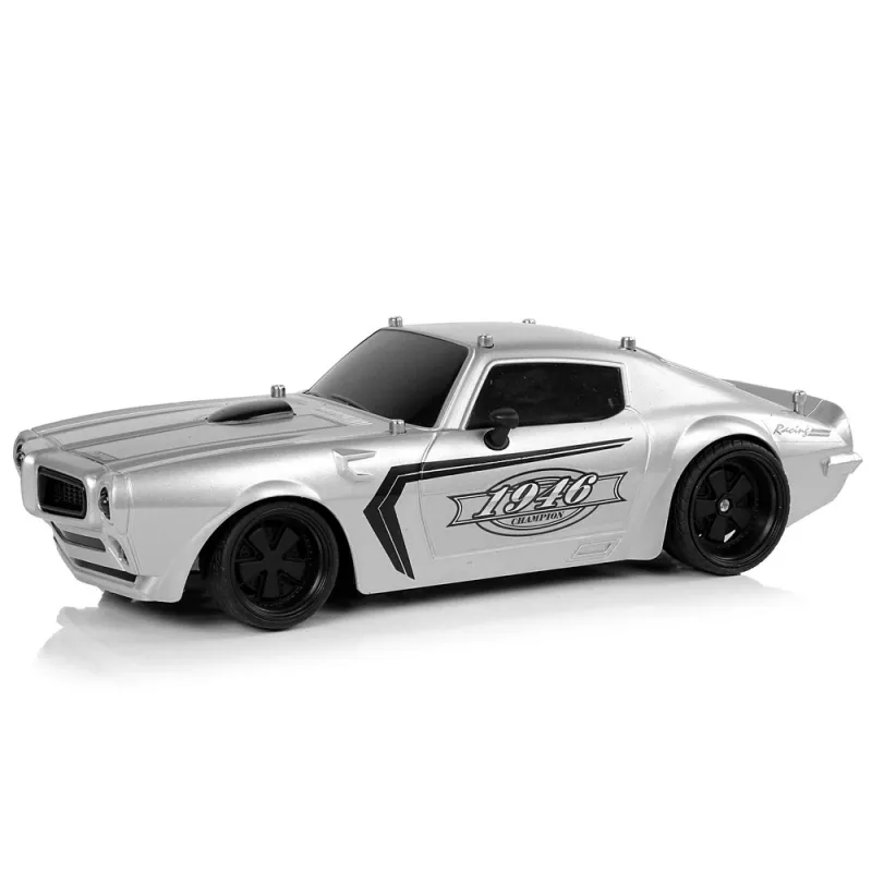 LEAN TOYS Coche deportivo R/C 1:18 plateado Champion mando
