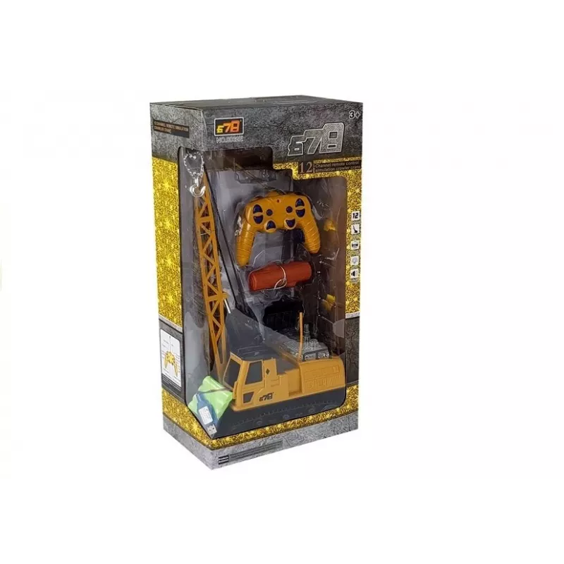 LEAN TOYS Grúa R/C con brazo móvil y luces