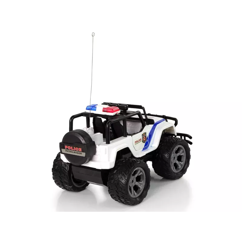 LEAN TOYS Coche teledirigido R/C JEEP Police Patrol con puertas que se abren