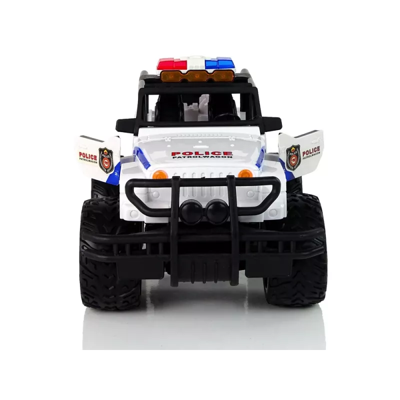LEAN TOYS Coche teledirigido R/C JEEP Police Patrol con puertas que se abren