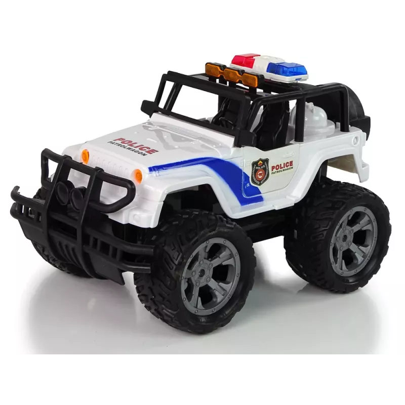 LEAN TOYS Coche teledirigido R/C JEEP Police Patrol con puertas que se abren