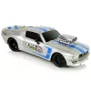 LEAN TOYS Coche deportivo R/C 1:16 plateado rayas azules mando