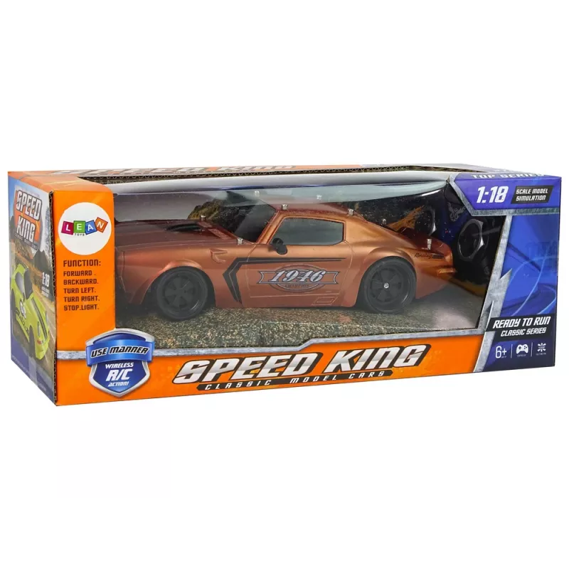 LEAN TOYS Coche deportivo R/C 1:18 marrón Champion mando