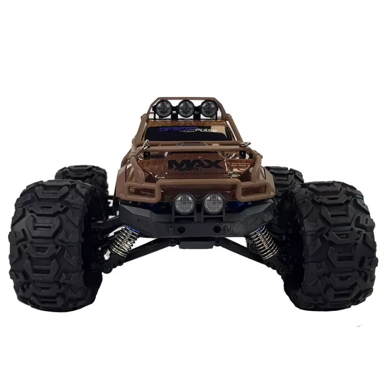 LEAN TOYS Coche de rally con control remoto marrón 2.4G 1:18 35 km/h con control de velocidad