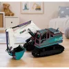 LEAN TOYS Excavadora RC oruga con brazo móvil e iluminación 1:14
