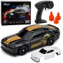 LEAN TOYS RC Drift Sports Car 1:43 4WD carrocería intercambiable negro
