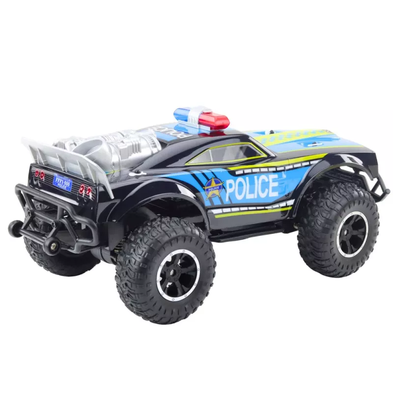 LEAN TOYS Coche de policía RC off-road 1:8 Negro
