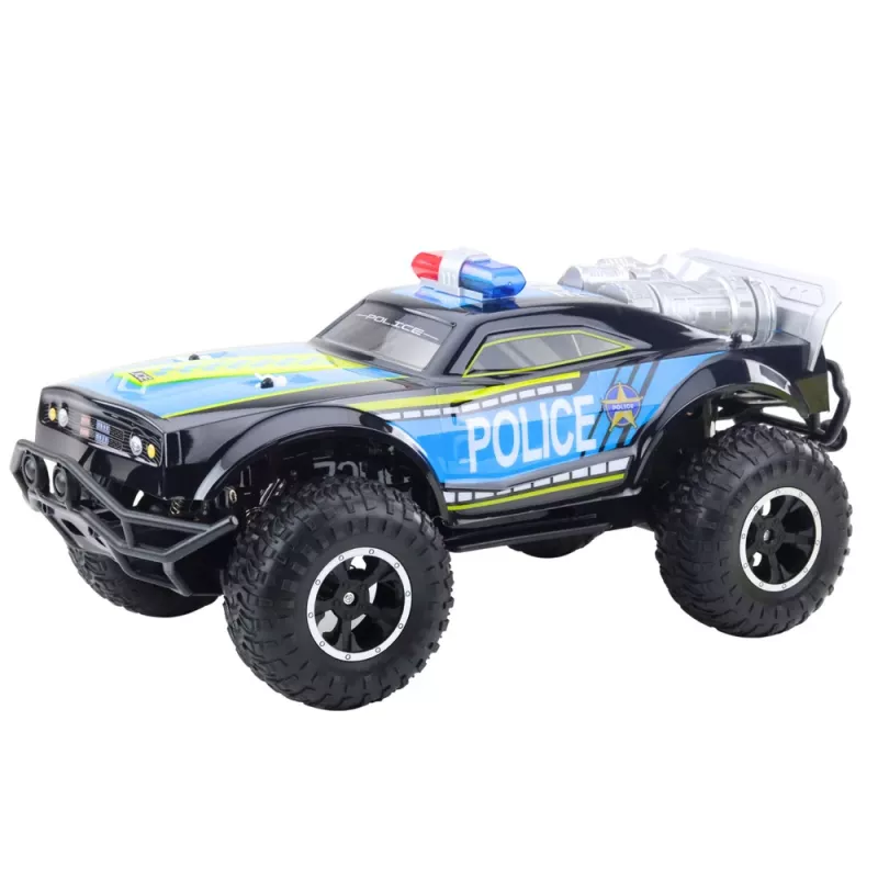 LEAN TOYS Coche de policía RC off-road 1:8 Negro