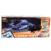 LEAN TOYS Coche deportivo RC con carrocería de drift iluminada, azul 1:16 4WD 2,4GHz