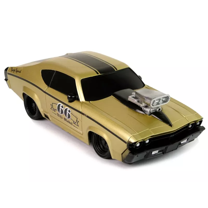 LEAN TOYS Coche deportivo teledirigido Classic 1:20 dorado mando