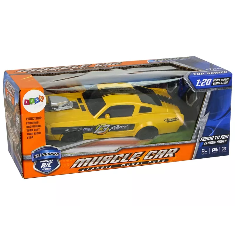 LEAN TOYS Coche deportivo teledirigido Classic 1:20 amarillo mando
