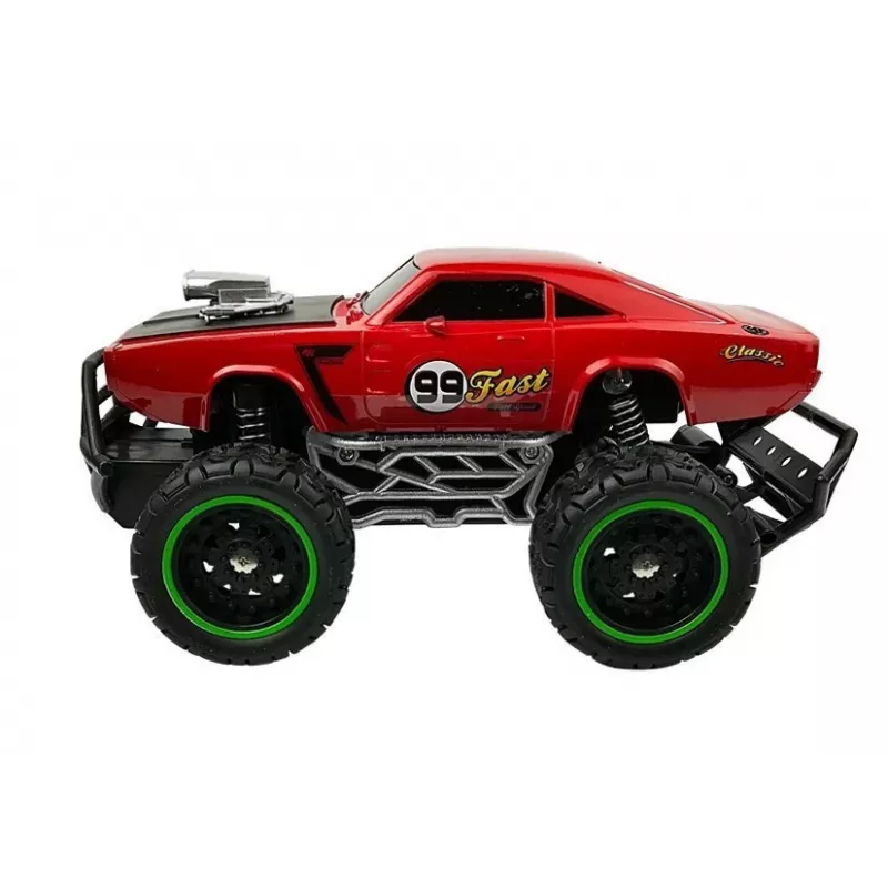 LEAN TOYS Coche teledirigido todoterreno R/C Rojo High Wheels