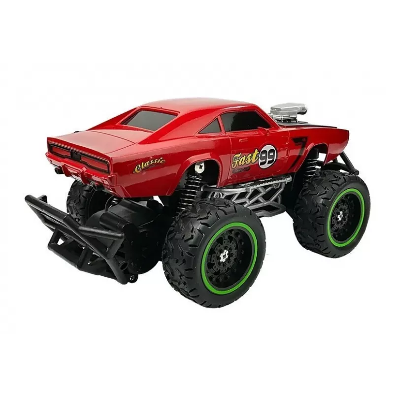 LEAN TOYS Coche teledirigido todoterreno R/C Rojo High Wheels