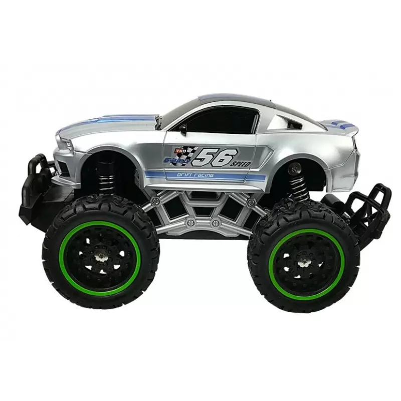 LEAN TOYS Coche teledirigido todoterreno R/C Plata High Wheels