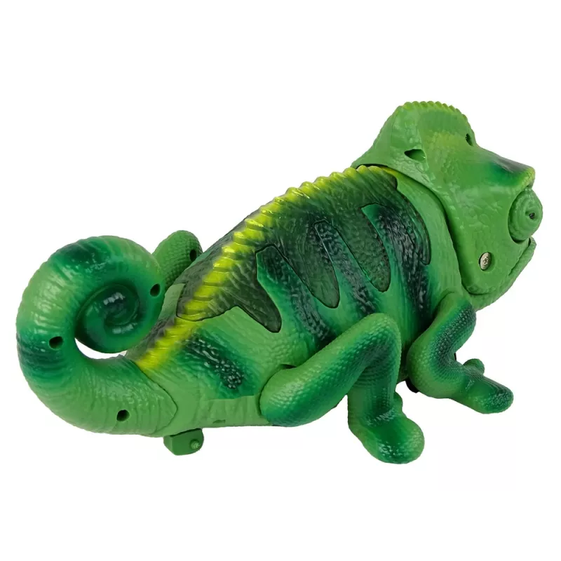 LEAN TOYS Camaleón Teledirigido Luz Verde 28 cm