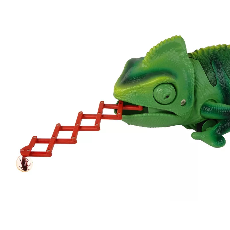 LEAN TOYS Camaleón Teledirigido Luz Verde 28 cm