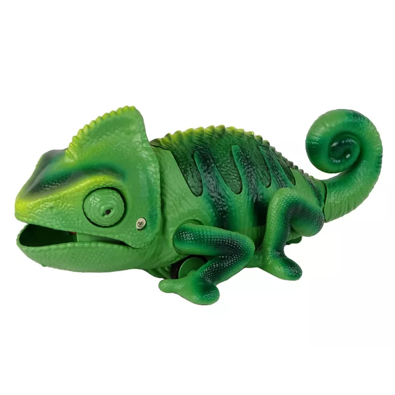 LEAN TOYS Camaleón Teledirigido Luz Verde 28 cm