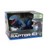 LEAN TOYS Dinosaurio Velociraptor teledirigido con sonido y rugido, azul