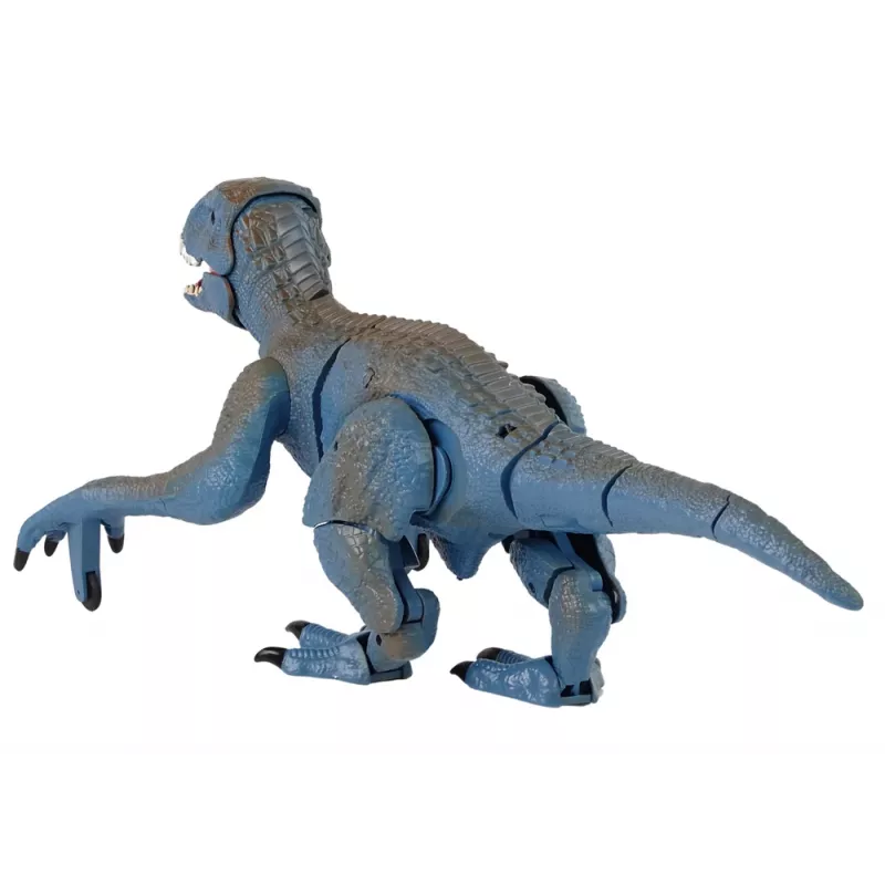 LEAN TOYS Dinosaurio Velociraptor teledirigido con sonido y rugido, azul