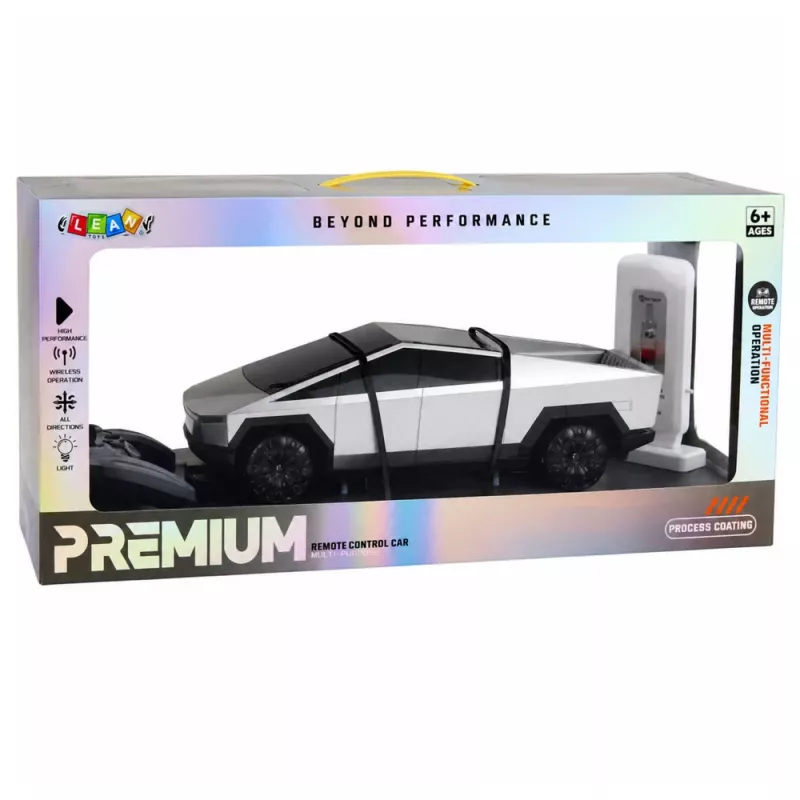 LEAN TOYS Camión pickup eléctrico teledirigido 1:12 con estación de carga
