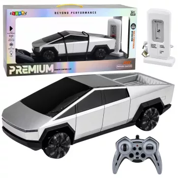 LEAN TOYS Camión pickup eléctrico teledirigido 1:12 con estación de carga