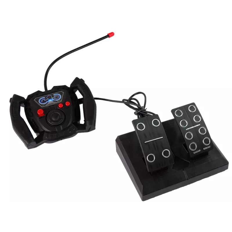 LEAN TOYS Parque de bomberos teledirigido con pedal de acelerador y freno mando a distancia sonido