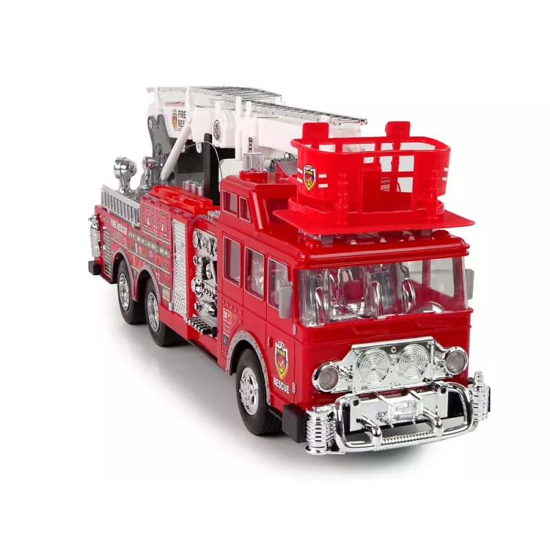 LEAN TOYS Parque de bomberos teledirigido con pedal de acelerador y freno mando a distancia sonido