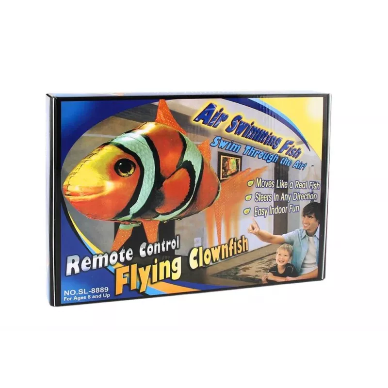 LEAN TOYS Pez teledirigido R/C Pez payaso globo volador naranja