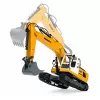 LEAN TOYS excavadora RC oruga teledirigida con luz y sonido amarilla 1:16