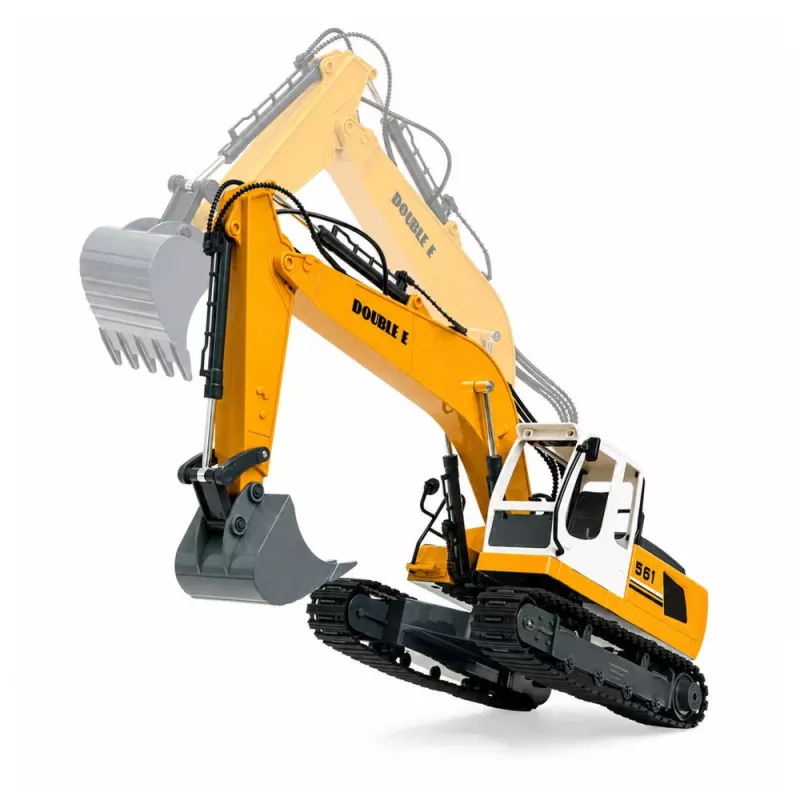 LEAN TOYS excavadora RC oruga teledirigida con luz y sonido amarilla 1:16