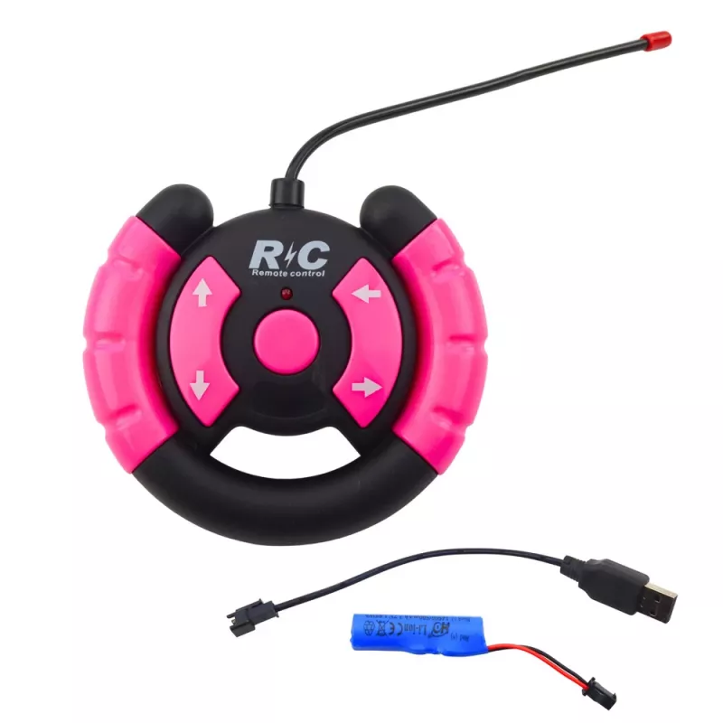 LEAN TOYS Coche teledirigido todoterreno con muñecas rosa 1:16