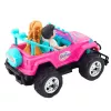 LEAN TOYS Coche teledirigido todoterreno con muñecas rosa 1:16