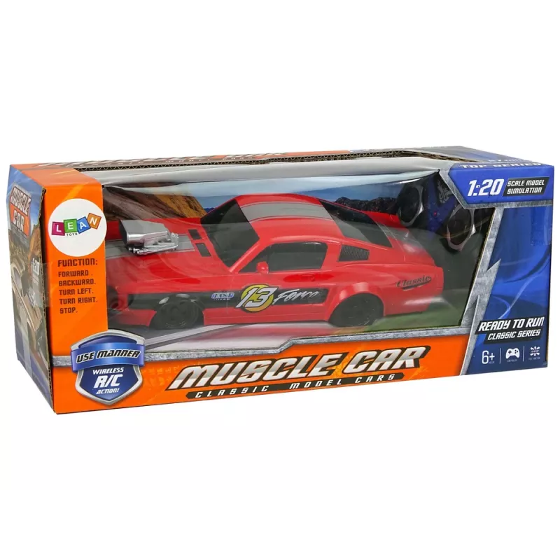 LEAN TOYS Coche deportivo teledirigido 1:20 rojo mando