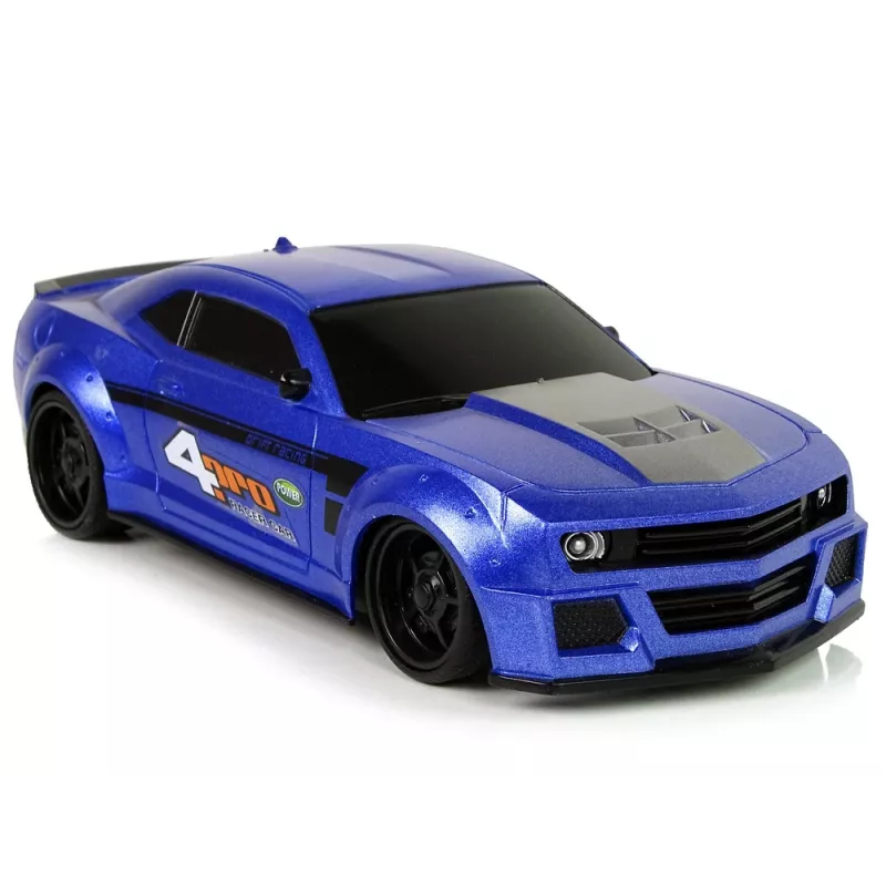 LEAN TOYS Coche deportivo teledirigido 1:24 Racing azul ventanillas tintadas