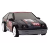 LEAN TOYS Coche deportivo teledirigido R/C 1:24 Negro, ruedas intercambiables