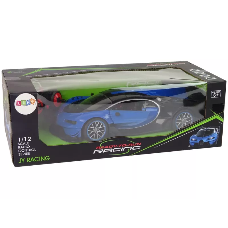 LEAN TOYS Coche deportivo teledirigido con faros LED frontales y mando a distancia R/C