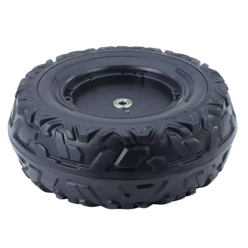 LEAN TOYS Rueda de repuesto para vehículo infantil a batería DK-CA002 (230 mm, negro, plástico PP)