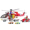 LEAN TOYS Helicóptero de rescate Accesorio multifunción con efectos de luz y sonido