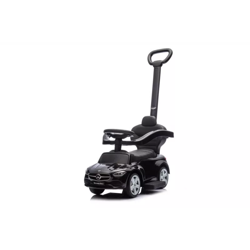 LEAN TOYS correpasillos con barra de empuje Mercedes 3 en 1 negro