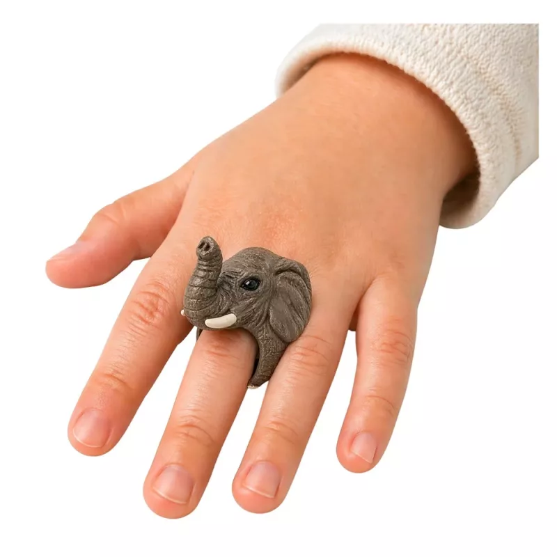 LEAN TOYS Anillo de mano educativo Animales Elefante
