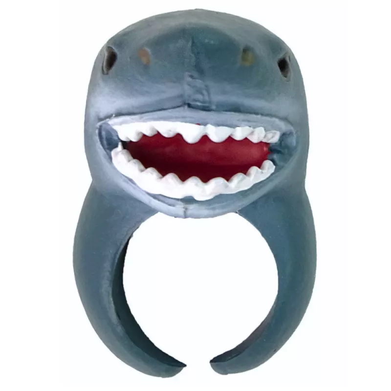 LEAN TOYS Anillo de mano educativo animales tiburón
