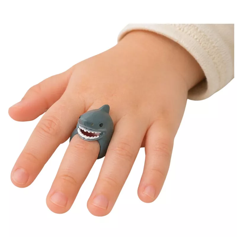LEAN TOYS Anillo de mano educativo animales tiburón
