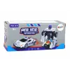 LEAN TOYS Coche robot Policía Blanco Transformación 2 en 1