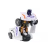 LEAN TOYS Coche robot Policía Blanco Transformación 2 en 1