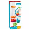LEAN TOYS Torre piramidal giratoria clasificador rompecabezas arcoíris 36 cm 6 piezas