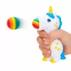 LEAN TOYS Lanzador de bolas de goma unicornio para niños con 5 bolas